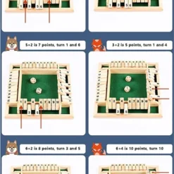 Deluxe HB Sluit De Doos - Zinaps Wooden Board Game, Classic Dice Game Board Toy, Sluit De Doos, Familie Maths Game Voor Kinderen, Houten Tafel Spel, Klassiek- (WK 02127) -Spellen-voor-volwassenen Verkoop 478x840 2