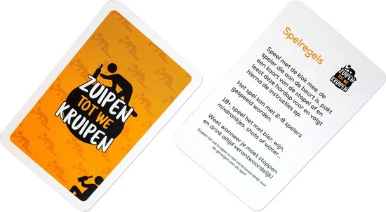 Zuipen Tot We Kruipen® - Drankspel - NIEUWE EDITIE - 99 Opdrachten - Kaartspel - Speelkaarten 8 Zuipen Tot We Kruipen® - Drankspel - NIEUWE EDITIE - 99 Opdrachten - Kaartspel - Speelkaarten - Afbeelding 8