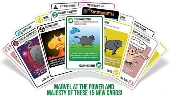 Exploding Kittens Streaking Kittens Uitbreiding - Engelstalig Kaartspel 3 Exploding Kittens Streaking Kittens Uitbreiding - Engelstalig Kaartspel - Afbeelding 3