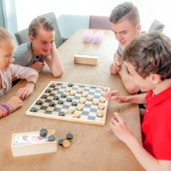 Longfield Darts CHECKERS ASHWOOD BLACK/NATURAL - DIAMETER 32 MM -Spellen-voor-volwassenen Verkoop 550x364 14