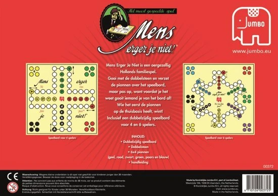Jumbo Mens Erger Je Niet! - Bordspel 5 Jumbo Mens Erger Je Niet! - Bordspel - Afbeelding 5