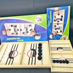 Merkloos | Foosball Winner | Slingpuck | Houten Bordspel | Bordspel Met Pucks | Bordspellen | Sjoelbak Klein Met Pucks -Spellen-voor-volwassenen Verkoop 550x411 4