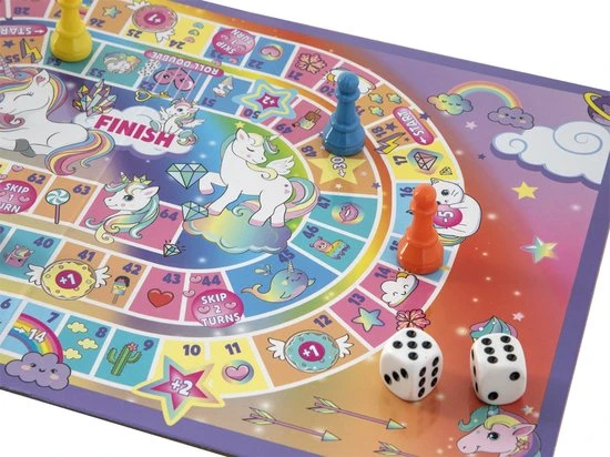 Grafix Unicorn Bordspel | Bordspel Voor Het Hele Gezin | Ganzenbord Variant Unicorn | Unicorn Speelgoed 4 Grafix Unicorn Bordspel | Bordspel Voor Het Hele Gezin | Ganzenbord Variant Unicorn | Unicorn Speelgoed - Afbeelding 4