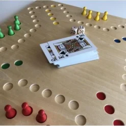 Spel Keezen De Luxe - 2 Tot 6 Pers Dubbelzijdig Houten Speelbord - ThysToys Keezenspel -Spellen-voor-volwassenen Verkoop 550x414 6