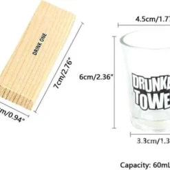 Qualix Drankspel - Jenga - Stapeltoren - Drunken / Tipsy Tower - Drinkspel - Gezelschapsspel - Incl 4 Glazen Shot Cups -Spellen-voor-volwassenen Verkoop 550x434 8