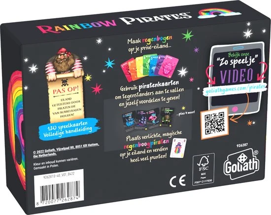 Goliath Rainbow Pirates (NL) - Kaartspel - Partyspel 10 Goliath Rainbow Pirates (NL) - Kaartspel - Partyspel - Afbeelding 10