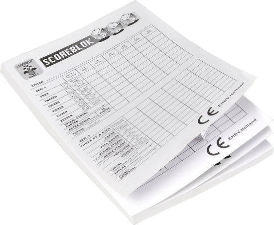 Longfield Yathzee Scoreblok 1 Stuks - 100 Pagina's 5 Longfield Yathzee Scoreblok 1 Stuks - 100 Pagina's - Afbeelding 5