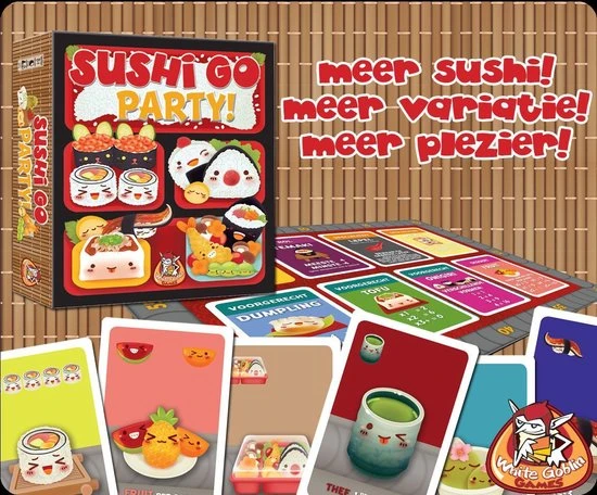 White Goblin Games Sushi Go Party Kaartspel 4 White Goblin Games Sushi Go Party Kaartspel - Afbeelding 4