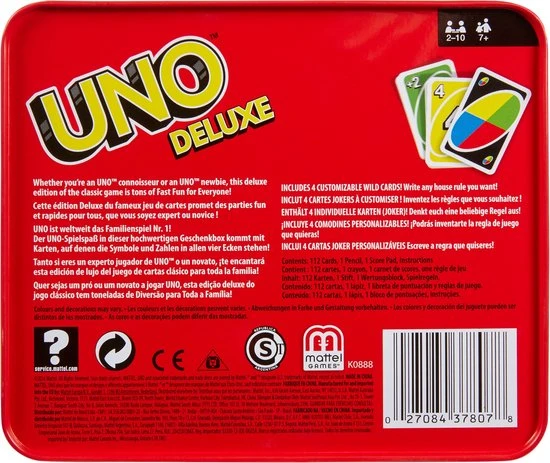 UNO Deluxe - Mattel Games - Kaartspel 12 UNO Deluxe - Mattel Games - Kaartspel - Afbeelding 12