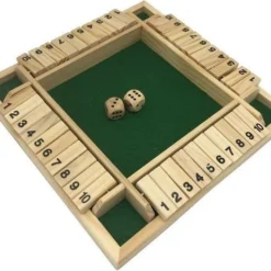 SIEPS Shut The Box 4 Spelers - 1 Tot 4 Spelers - Reisspellen - Dobbelspel - Spellen Voor Volwassenen & Kinderen - Rekenspel