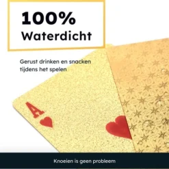 2BEFUN Waterdichte Kaarten - Goud - Luxe Kaartspel - Speelkaarten - Pokerkaarten - Drankspel - Cadeau Voor Man/vrouw -Spellen-voor-volwassenen Verkoop 550x504 11