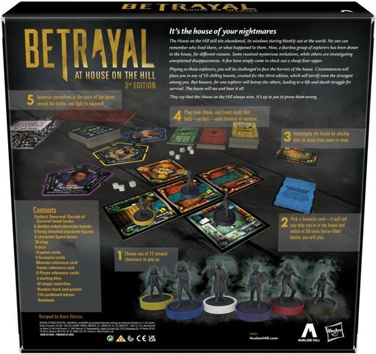 Hasbro Gaming Betrayal At The House On The - Vernieuwde Versie - Engelstalig - Bordspel 2 Hasbro Gaming Betrayal At The House On The - Vernieuwde Versie - Engelstalig - Bordspel - Afbeelding 2