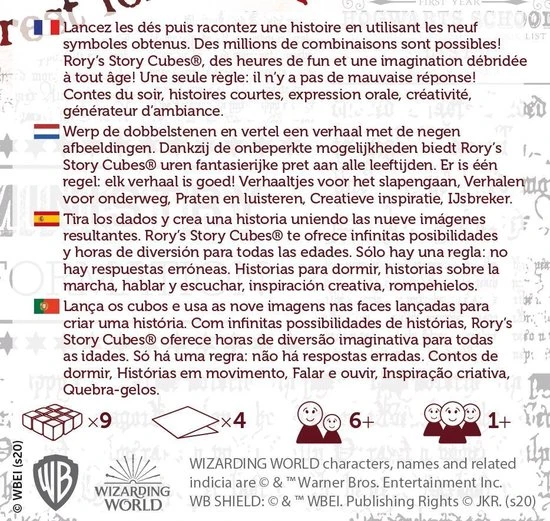 Zygomatic Board Game Studio Rory's Story Cubes Harry Potter - Dobbelspel 5 Zygomatic Board Game Studio Rory's Story Cubes Harry Potter - Dobbelspel - Afbeelding 5