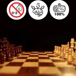 In Round Houten Schaakbord Met Schaakstukken Luxe Schaakspel Hout -Spellen-voor-volwassenen Verkoop 550x526 7