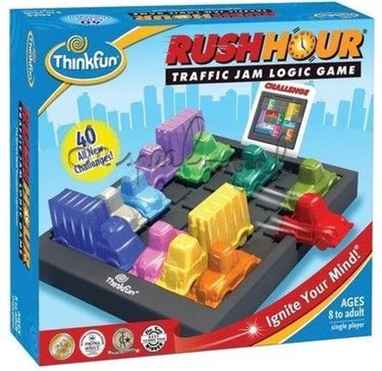 ThinkFun Rush Hour Spel - Breinbreker 13 ThinkFun Rush Hour Spel - Breinbreker - Afbeelding 13