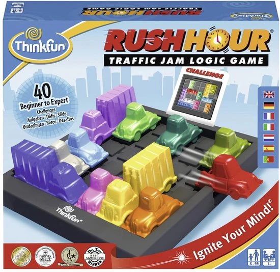 ThinkFun Rush Hour Spel - Breinbreker 5 ThinkFun Rush Hour Spel - Breinbreker - Afbeelding 5