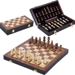 Engelhart Games Longfield Games Schaakspel Deluxe Inklapbaar 30 Cm Hout Bruin -Spellen-voor-volwassenen Verkoop 550x539 4