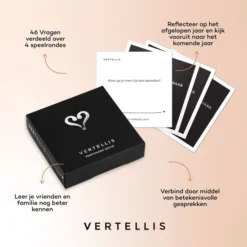 Vertellis Feestdagen Editie NL - Gesprekskaarten - Even Geen Mobiel Maar Aandacht Voor Elkaar, Gespreksstarters, Gezinsspellen, Vragenspel Met Kaarten -Spellen-voor-volwassenen Verkoop 550x550 148