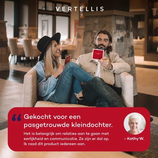 Vertellis Relatie Editie - Gespreksstarters - Relatiespel Voor Alle Liefdesrelaties, Ultiem Relatie Cadeau, Gesprekskaarten, Vragenspel Met Kaarten 12 Vertellis Relatie Editie - Gespreksstarters - Relatiespel Voor Alle Liefdesrelaties, Ultiem Relatie Cadeau, Gesprekskaarten, Vragenspel Met Kaarten - Afbeelding 12