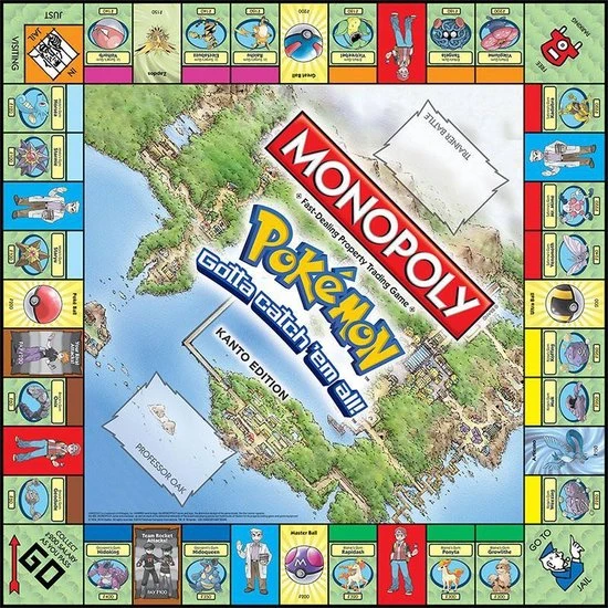 Monopoly Pok Mon Kanto Edition - Bordspel 4 Monopoly Pok Mon Kanto Edition - Bordspel - Afbeelding 4