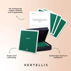 Vertellis Gezinseditie - Gesprekskaarten - Voor Ouders & Kinderen, Kom Als Gezin Dichter Bij Elkaar, Gespreksstarters, Gezinsspellen, Vragenspel Met Kaarten -Spellen-voor-volwassenen Verkoop 550x550 242