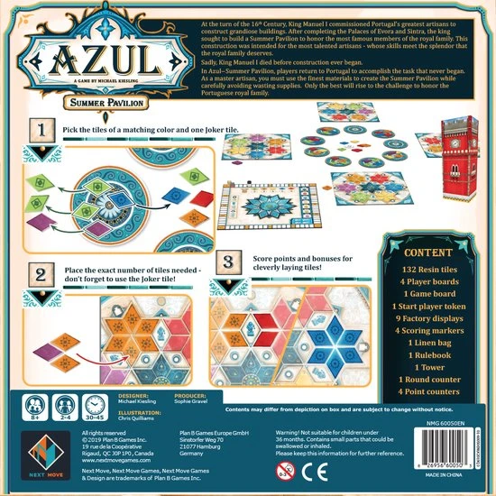 Next Move Games Azul Zomerpaviljoen - Bordspel 8 Next Move Games Azul Zomerpaviljoen - Bordspel - Afbeelding 8