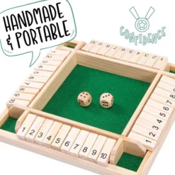 Deluxe HB Sluit De Doos - Zinaps Wooden Board Game, Classic Dice Game Board Toy, Sluit De Doos, Familie Maths Game Voor Kinderen, Houten Tafel Spel, Klassiek- (WK 02127) -Spellen-voor-volwassenen Verkoop 550x550 456