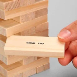 Qualix Drankspel - Jenga - Stapeltoren - Drunken / Tipsy Tower - Drinkspel - Gezelschapsspel - Incl 4 Glazen Shot Cups -Spellen-voor-volwassenen Verkoop 550x550 508