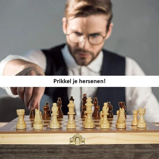 Merkloos Luxe Schaakbord Met Schaakstukken - Schaakset - Schaakspel - Magnetisch - Opklapbaar - 29 X 29 Cm 4 Merkloos Luxe Schaakbord Met Schaakstukken - Schaakset - Schaakspel - Magnetisch - Opklapbaar - 29 X 29 Cm - Afbeelding 4