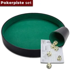 HOT Games Yathzee + Dobbelsteenbak - Incl. Yathzee Scoreblok, Beker En Pokerpiste / Dobbelstenenset - Dobbelbak - Dobbelspellen - Dice Tray - Cadeau Tip !! -Spellen-voor-volwassenen Verkoop 550x550 545