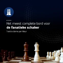 Fortecom Premium Schaakbord Met Co Rdinaten - 2 Extra Dames - 100% Houten Schaakset - 38 Cm - Magnetisch - Inclusief Schaakstukken - Chess Set Schaakborden Schaken Schaak Schaakspellen -Spellen-voor-volwassenen Verkoop 550x550 548