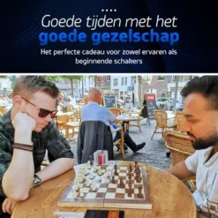 Fortecom Premium Schaakbord Met Co Rdinaten - 2 Extra Dames - 100% Houten Schaakset - 38 Cm - Magnetisch - Inclusief Schaakstukken - Chess Set Schaakborden Schaken Schaak Schaakspellen -Spellen-voor-volwassenen Verkoop 550x550 550