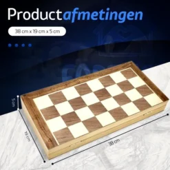 Fortecom Premium Schaakbord Met Co Rdinaten - 2 Extra Dames - 100% Houten Schaakset - 38 Cm - Magnetisch - Inclusief Schaakstukken - Chess Set Schaakborden Schaken Schaak Schaakspellen -Spellen-voor-volwassenen Verkoop 550x550 552