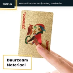 2BEFUN Waterdichte Kaarten - Goud - Luxe Kaartspel - Speelkaarten - Pokerkaarten - Drankspel - Cadeau Voor Man/vrouw -Spellen-voor-volwassenen Verkoop 550x550 574