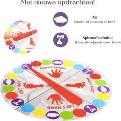 Merkloos Twister Spel - Behendigheidsspel - Kinderen En Volwassenen - Twister - 2-4 Personen - Familiespel -Spellen-voor-volwassenen Verkoop 550x552 23