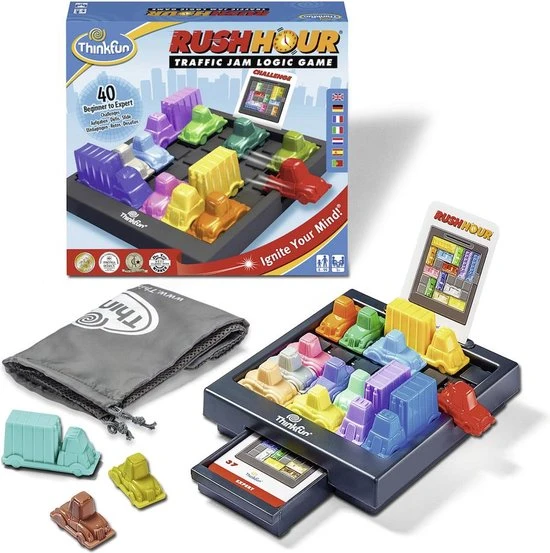 ThinkFun Rush Hour Spel - Breinbreker 3 ThinkFun Rush Hour Spel - Breinbreker - Afbeelding 3