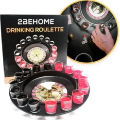 2BEHOME Drankspel Roulette - Drank Spelletjes - Drankspel Voor Volwassenen - Drinking Game - Roulette - Drank Roulette - Cadeau Voor Man/vrouw