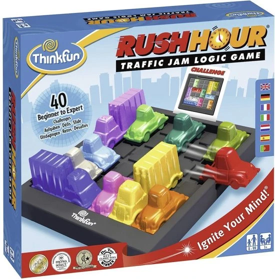 ThinkFun Rush Hour Spel - Breinbreker 1 ThinkFun Rush Hour Spel - Breinbreker