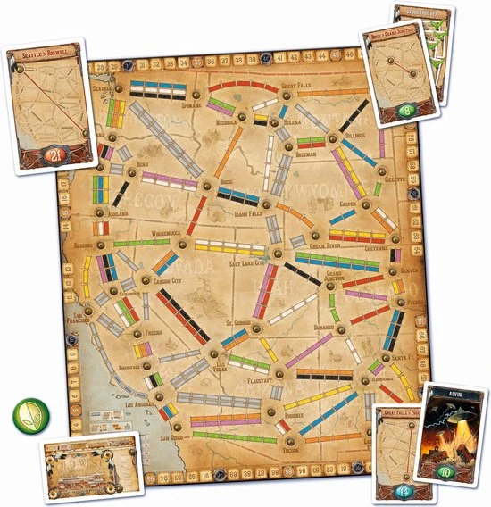 Days Of Wonder Ticket To Ride France & Old West - Uitbreiding - Bordspel 4 Days Of Wonder Ticket To Ride France & Old West - Uitbreiding - Bordspel - Afbeelding 4