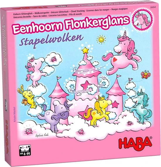 Haba - Haba Stapelspel Eenhoorn Flonkerglans Stapelwolken 1 Haba - Haba Stapelspel Eenhoorn Flonkerglans Stapelwolken