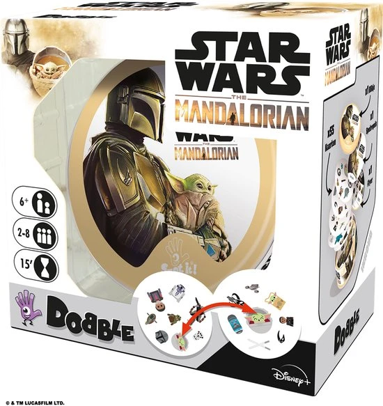 Zygomatic Board Game Studio Dobble Star Wars The Mandalorian - Kaartspel 5 Zygomatic Board Game Studio Dobble Star Wars The Mandalorian - Kaartspel - Afbeelding 5