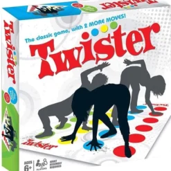 Merkloos Twister Spel - Behendigheidsspel - Kinderen En Volwassenen - 2-4 Personen - Reiseditie - Familiespel