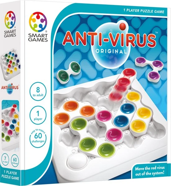 SmartGames Anti-Virus - Schuifpuzzel - 60 Opdrachten 5 SmartGames Anti-Virus - Schuifpuzzel - 60 Opdrachten - Afbeelding 5