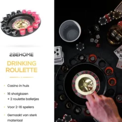 2BEHOME Drankspel Roulette - Drank Spelletjes - Drankspel Voor Volwassenen - Drinking Game - Roulette - Drank Roulette - Cadeau Voor Man/vrouw -Spellen-voor-volwassenen Verkoop 550x600 10