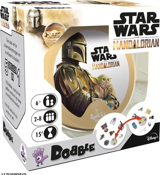 Zygomatic Board Game Studio Dobble Star Wars The Mandalorian - Kaartspel 1 Zygomatic Board Game Studio Dobble Star Wars The Mandalorian - Kaartspel