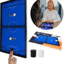 Triple J Games TripleJ - Slingpuck - Hockeyshots - Slingshot - Tafelhockey - Sjoelen - Drankspel - Speedshuffle - Slingershot - Bordspel - Zwart/Blauw