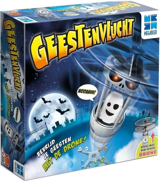 Megableu Geestenvlucht - Gezelschapspel - Spelletjes Voor Kinderen - Inclusief Chte Drone 1 Megableu Geestenvlucht - Gezelschapspel - Spelletjes Voor Kinderen - Inclusief Chte Drone