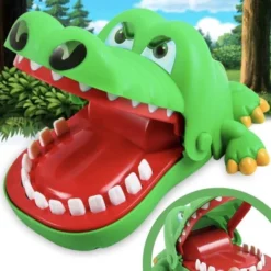 Merkloos Bijtende Krokodil - Krokodil Met Kiespijn - Krokodillen Tandenspel - Drankspel