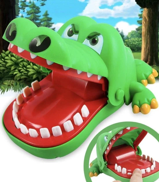 Merkloos Bijtende Krokodil - Krokodil Met Kiespijn - Krokodillen Tandenspel - Drankspel 1 Merkloos Bijtende Krokodil - Krokodil Met Kiespijn - Krokodillen Tandenspel - Drankspel