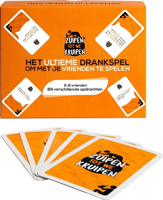 Zuipen Tot We Kruipen® - Drankspel - NIEUWE EDITIE - 99 Opdrachten - Kaartspel - Speelkaarten 1 Zuipen Tot We Kruipen® - Drankspel - NIEUWE EDITIE - 99 Opdrachten - Kaartspel - Speelkaarten